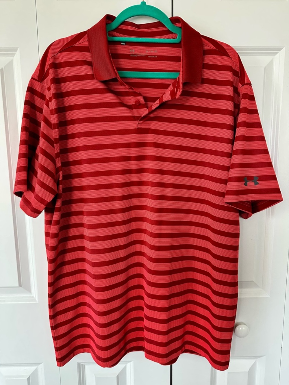 Under Armour Men’s Red Striped Polo
